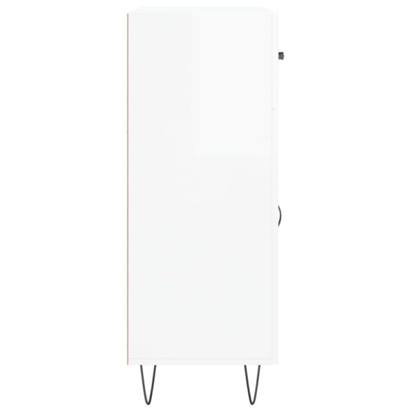 vidaXL Komoda lesklá biela 69,5x34x90 cm spracované drevo – Obrázok 7