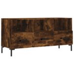 vidaXL TV skrinka dymový dub 102x36x50 cm kompozitné drevo – Obrázok 2