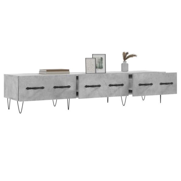 vidaXL TV skrinka, betónovo sivá 150x36x30 cm, kompozitné drevo – Obrázok 4