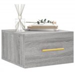 vidaXL Nástenné nočné stolíky 2 ks sivé sonoma 35x35x20 cm – Obrázok 3