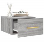 vidaXL Nástenné nočné stolíky 2 ks sivé sonoma 35x35x20 cm – Obrázok 4