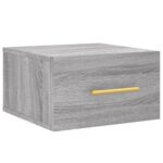 vidaXL Nástenné nočné stolíky 2 ks sivé sonoma 35x35x20 cm – Obrázok 5