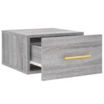 vidaXL Nástenné nočné stolíky 2 ks sivé sonoma 35x35x20 cm – Obrázok 7