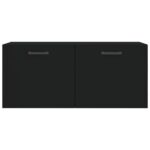 vidaXL Nástenná skrinka čierna 80x36,5x35 cm kompozitné drevo – Obrázok 5