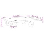 VidaXL Vozíky na kolieskach 2 ks Obdĺžnikové 80x55x11,5 cm – Obrázok 9