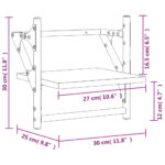 vidaXL Nástenné police s tyčami 2 ks hnedý dub 30x25x30 cm – Obrázok 9
