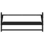 vidaXL 4-dielna súprava nástenných políc s tyčami čierna kompoz. drevo – Obrázok 6