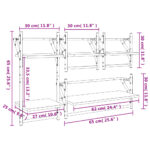 vidaXL 4-dielna súprava nástenných políc s tyčami čierna kompoz. drevo – Obrázok 11