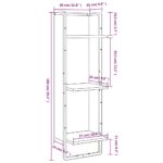 vidaXL 3-poschod. nástenná polica hnedý dub 30x25x100 cm kompoz. drevo – Obrázok 8