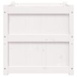 vidaXL Záhradný kvetináč biely 60x60x60 cm masívna borovica – Obrázok 6