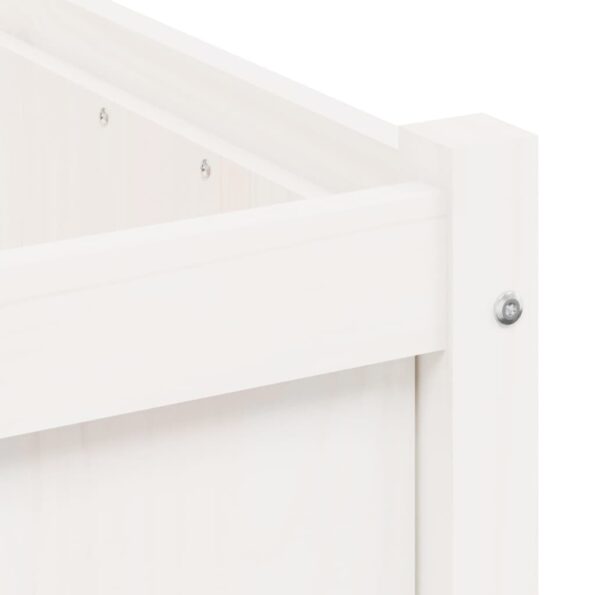 vidaXL Záhradný kvetináč biely 60x60x60 cm masívna borovica – Obrázok 9