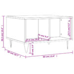 vidaXL Konferenčný stolík dymový dub 60x50x36,5 cm spracované drevo – Obrázok 9