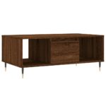 vidaXL Konferenčný stolík hnedý dub 90x50x36,5 cm spracované drevo – Obrázok 2