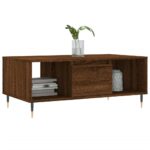 vidaXL Konferenčný stolík hnedý dub 90x50x36,5 cm spracované drevo – Obrázok 3