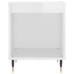 vidaXL Nočné stolíky 2 ks lesklé biele 40x35x50 cm kompozitné drevo – Obrázok 5