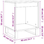 vidaXL Nočné stolíky 2 ks hnedý dub 40x35x50 cm kompozitné drevo – Obrázok 10