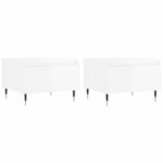vidaXL Konferenčné stolíky 2 ks lesk biele 50x46x35cm kompozitné drevo – Obrázok 2