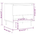 vidaXL Konferenčný stolík čierny 50x46x50 cm kompozitné drevo – Obrázok 11