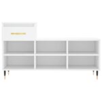 vidaXL Botník biely 102x36x60 cm spracované drevo – Obrázok 5