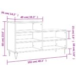 vidaXL Botník sivý dub sonoma 102x36x60 cm spracované drevo – Obrázok 10