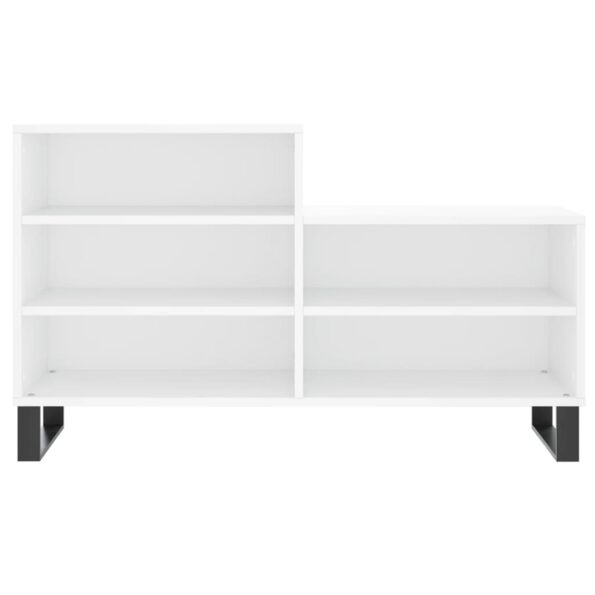 vidaXL Botník biely 102x36x60 cm spracované drevo – Obrázok 4