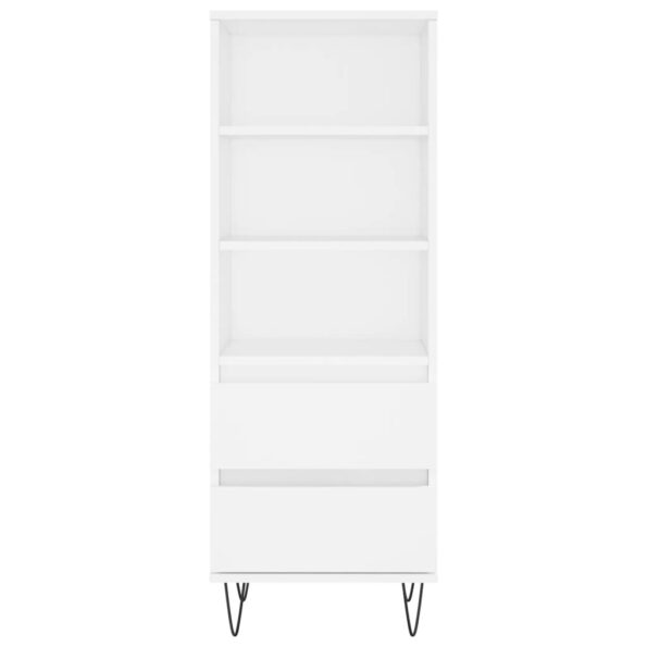 vidaXL Vysoká skrinka biela 40x36x110 cm spracované drevo – Obrázok 5