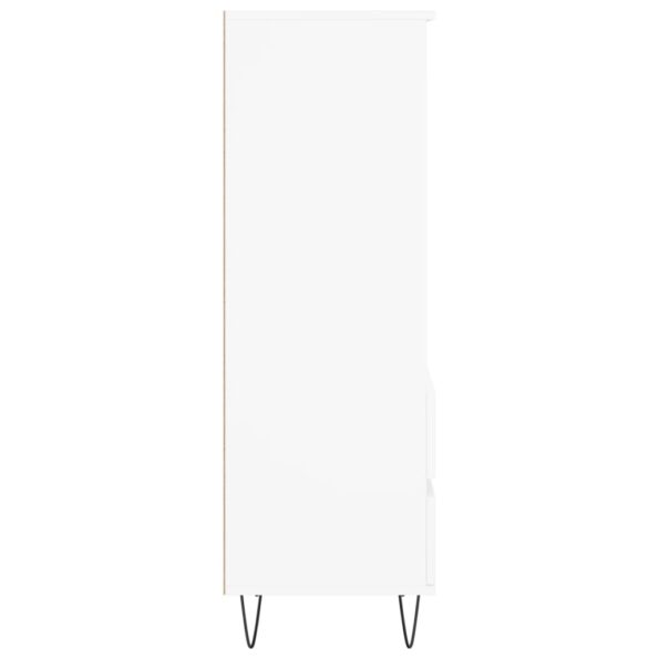 vidaXL Vysoká skrinka biela 40x36x110 cm spracované drevo – Obrázok 7
