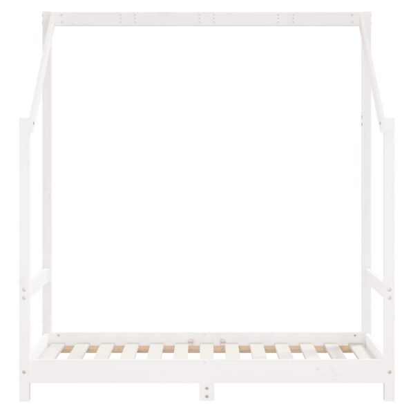 vidaXL Rám detskej postele biely 70x140 cm masívna borovica – Obrázok 4