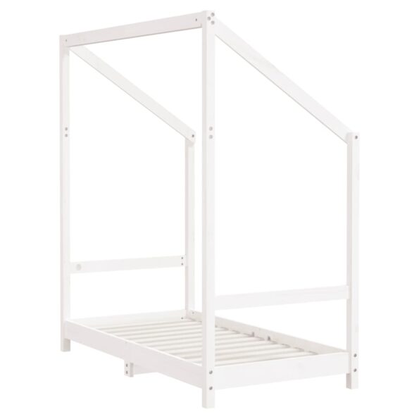 vidaXL Rám detskej postele biely 70x140 cm masívna borovica – Obrázok 6