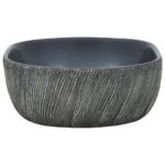 vidaXL Umývadlo na dosku čierno-sivé oválne 47x33x13 cm keramické – Obrázok 5