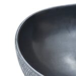vidaXL Umývadlo na dosku čierno-sivé oválne 47x33x13 cm keramické – Obrázok 7