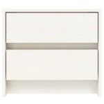 vidaXL Nočné stolíky 2 ks biele 40x31x35,5 cm masívne borovicové drevo – Obrázok 6