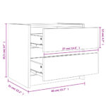 vidaXL Nočné stolíky 2 ks biele 40x31x35,5 cm masívne borovicové drevo – Obrázok 11