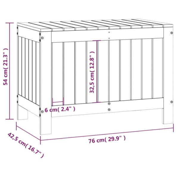 vidaXL Záhradný úložný box 76x42,5x54 cm masívna borovica – Obrázok 10