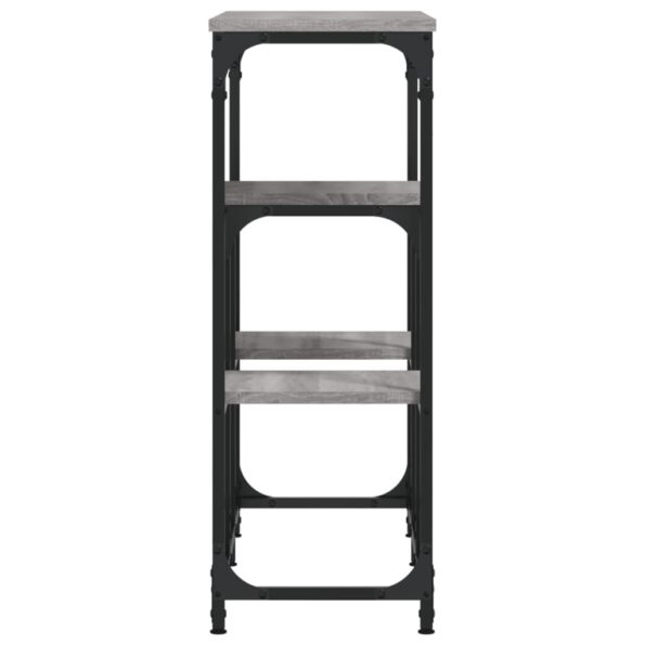 vidaXL Konzolový stolík sivý sonoma 89,5x28x76 kompozitné drevo – Obrázok 5