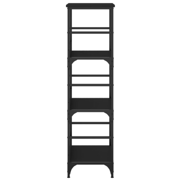 vidaXL Knižnica čierna 50x33x117,5 cm kompozitné drevo – Obrázok 5