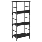 vidaXL Knižnica čierna 50x33x117,5 cm kompozitné drevo – Obrázok 6