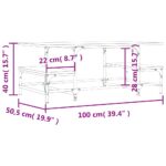vidaXL Konferenčný stolík hnedý dub 100x50,5x40 cm kompozitné drevo – Obrázok 9