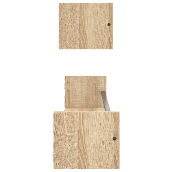 vidaXL Nástenné police s tyčami 2 ks dub sonoma 80x16x14 cm – Obrázok 5