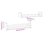 vidaXL Nástenné police s tyčami 2 ks dub sonoma 80x16x14 cm – Obrázok 8