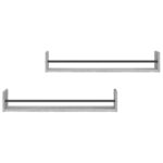 vidaXL Nástenné police s tyčami 2 ks sivé sonoma 80x16x14 cm – Obrázok 4