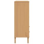 vidaXL Skrinka SENJA, ratanový vzhľad, hnedá 90x40x112 cm, borovica – Obrázok 7