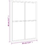 vidaXL Nástenné zrkadlo čierne 30x40 cm obdĺžnikové železné – Obrázok 8