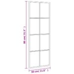 vidaXL Nástenné zrkadlo čierne 30x80 cm obdĺžnikové železné – Obrázok 8
