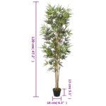 vidaXL Umelý bambusový strom 552 listov 120 cm zelený – Obrázok 4