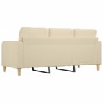 vidaXL 3-miestna pohovka krémová 180 cm látka – Obrázok 5