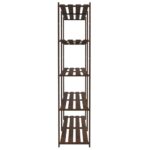 vidaXL Regál s 5 policami hnedý 170x38x170 cm borovicový masív – Obrázok 4