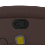 vidaXL Sklápacie masážne kreslo hnedé umelá koža – Obrázok 10