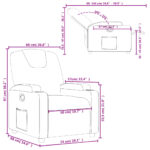 vidaXL Sklápacie kreslo, vínovo červené, umelá koža – Obrázok 11