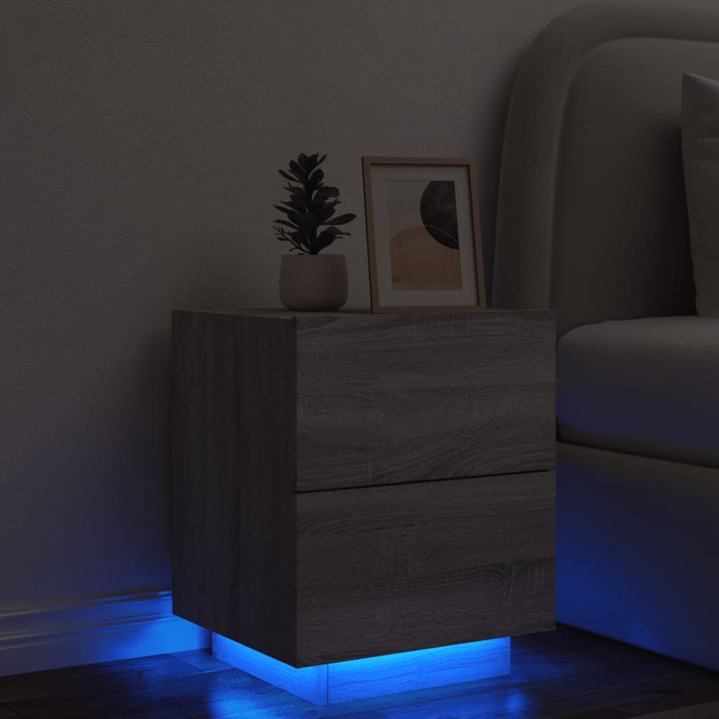 VXL8721012253292_m_en_hd_1.jpg vidaXL Nočný stolík s LED svetlami sivý dub sonoma kompozitné drevo – Obrázok 1